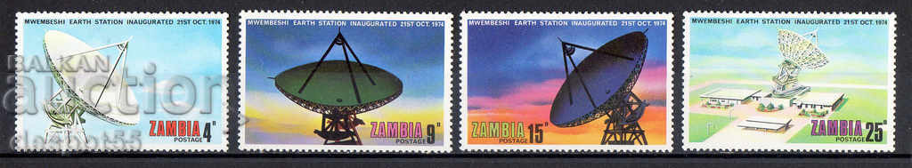 1974. Замбия. Откриване на наземна сателитна станция.