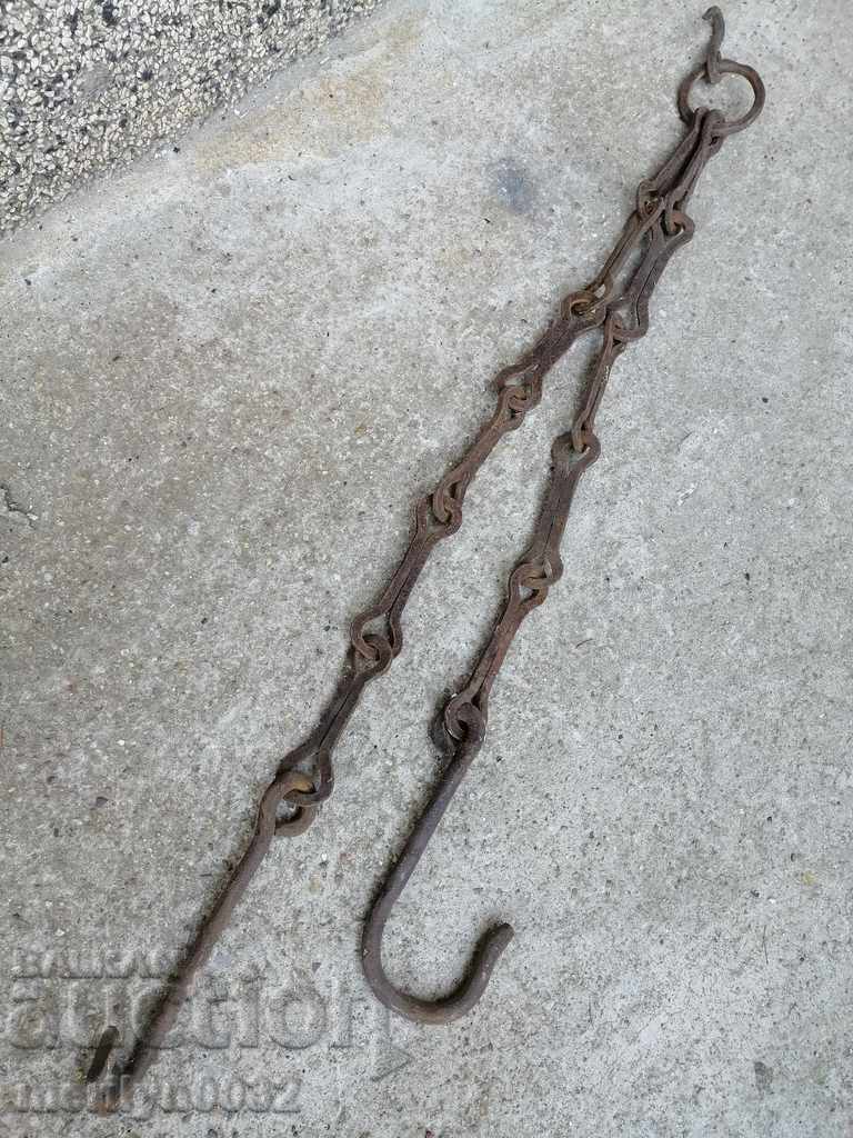 Vatra veche lanț forjat, fier forjat, cârlig de lanț cu preț 43.00 BGN | € 21.99 Vatra veche lanț forjat, fier forjat, cârlig de lanț cu preț 43.00 BGN | € 21.99