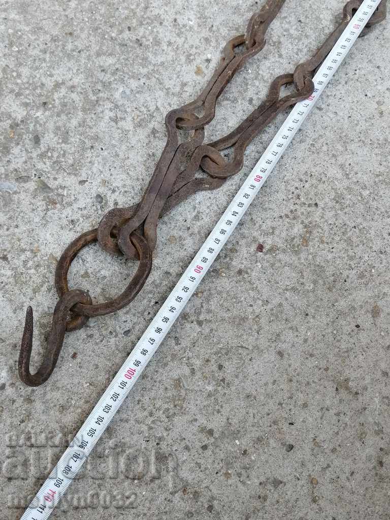 Livrarea Vatra veche lanț forjat, fier forjat, cârlig de lanț Livrarea Vatra veche lanț forjat, fier forjat, cârlig de lanț