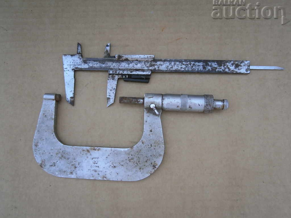 super made in Bulgaria retro caliper and micrometer USSR USSR with price 41.00 BGN | € 20.96 super made in Bulgaria retro caliper and micrometer USSR USSR with price 41.00 BGN | € 20.96