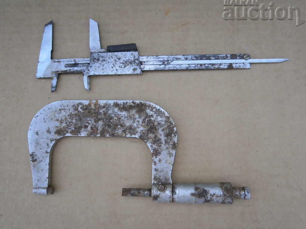 Auction super made in Bulgaria retro caliper and micrometer USSR USSR Auction super made in Bulgaria retro caliper and micrometer USSR USSR