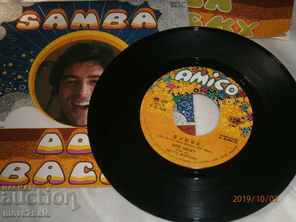 Delivery of DON BACKY - SAMBA / SOGNO - small plate - AMICO Delivery of DON BACKY - SAMBA / SOGNO - small plate - AMICO