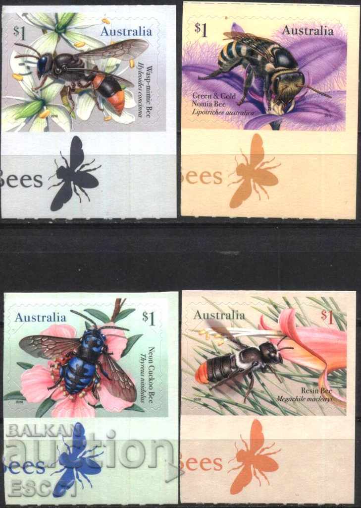 Чисти марки Фауна Пчели  2019 от Австралия