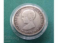 Spain 50 Centimo 1882 Rare