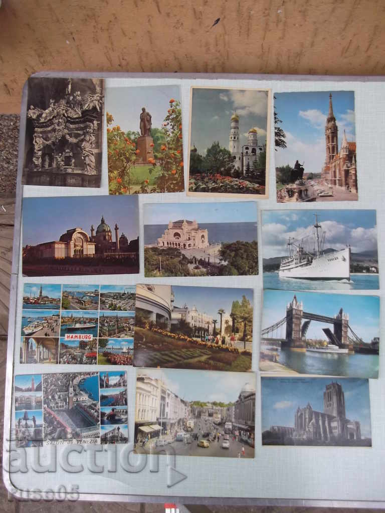 Lot of 13 pcs. foreign postcards