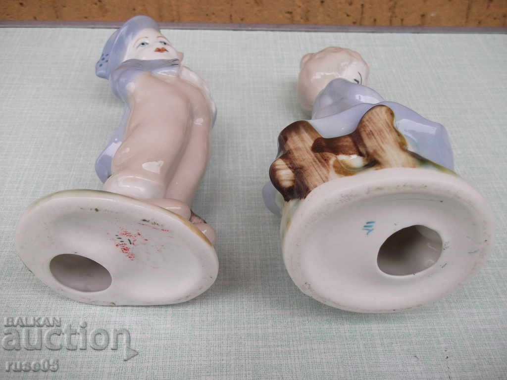 Lot of 2 pcs. porcelain figures "boy and girl" - 5