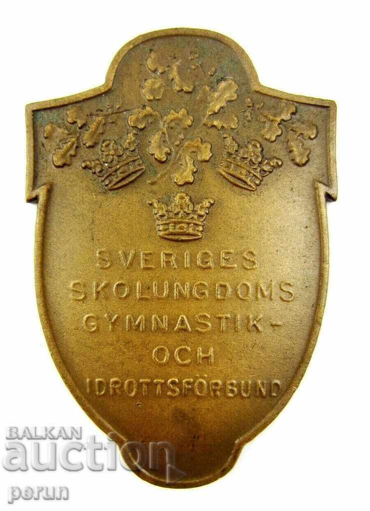 SWEDEN-1930-SWEDISH YOUTH GYMNASTIC ASSOCIATION-PLAQUET