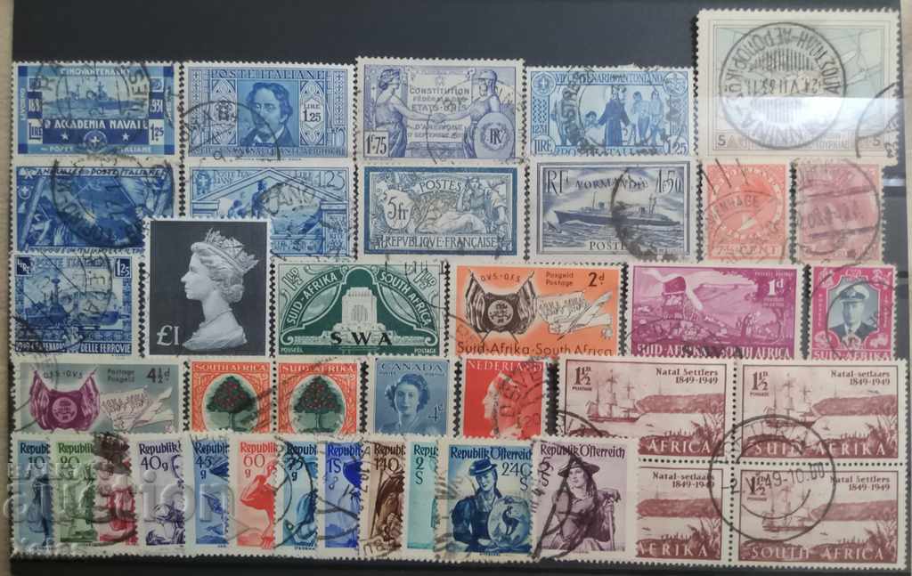 Different stamps with 38 prints
