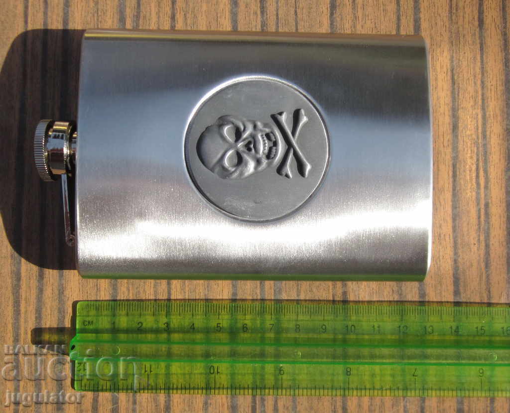 new metal pocket for alcohol with skull and bone - 7 new metal pocket for alcohol with skull and bone - 7