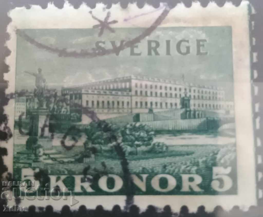 Швеция стара марка с печат