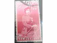 Нова Зеландия стара марка с печат