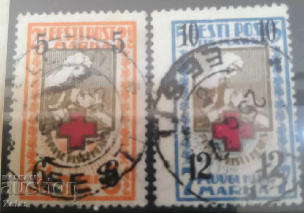 Serie de timbre vechi din Estonia