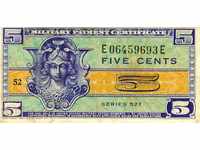 5 σεντ ΗΠΑ 1952 Στρατιωτικό Πιστοποιητικό