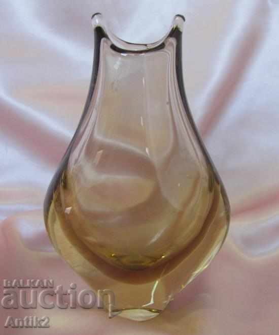 Vase din sticlă de cristal Morano vechi masive grele