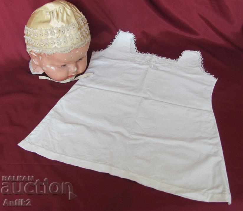 19ο αιώνα μωρό νυχτικά και καπέλο