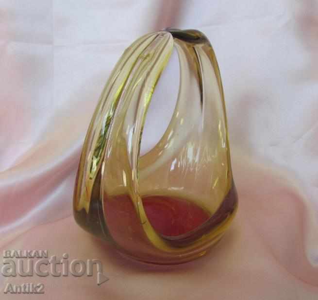 Old Crystal Glass Solid Heavy Fruit Basket with price 54.00 BGN | € 27.61