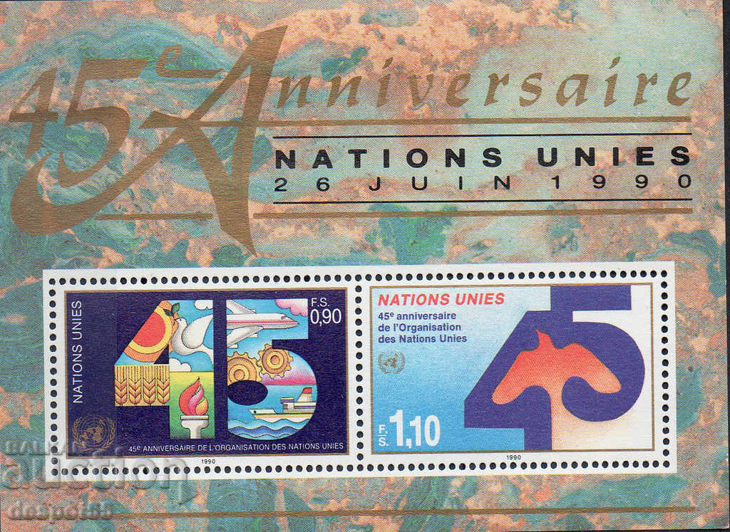 1990. UN - Geneva. 45 years of the UN.