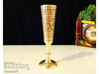 Goblet, brass, cellular enamel, British India, 1756