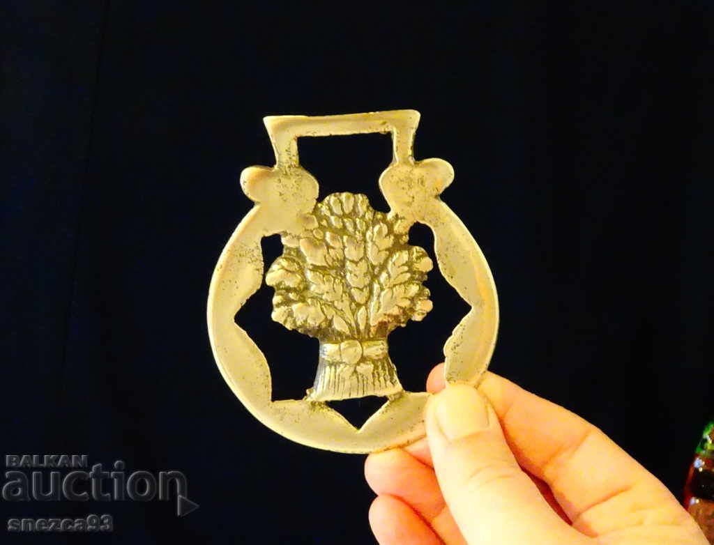 Bronze application for horse harness, wheat ear, wealth with price 14.00 BGN | € 7.16 Bronze application for horse harness, wheat ear, wealth with price 14.00 BGN | € 7.16