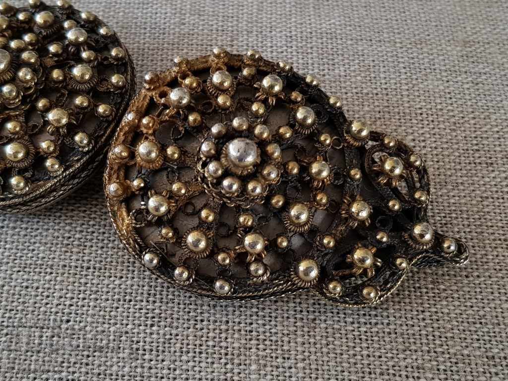 Delivery of Constantinople Revival SILVER filigree with gilding buckles Delivery of Constantinople Revival SILVER filigree with gilding buckles