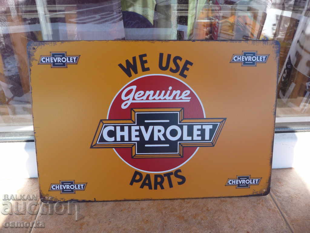 Placa metalica auto Chevrolet Chevrolet piese originale SUA