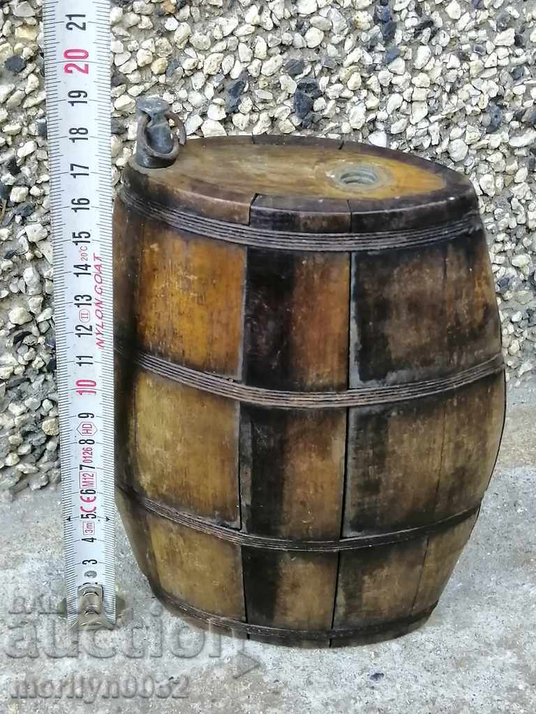 Стар павур от дърво дървения бъкел буре бъклица - 6
