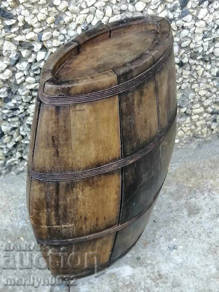 Old wood pawler wooden bucket brown bucket - 7 Old wood pawler wooden bucket brown bucket - 7