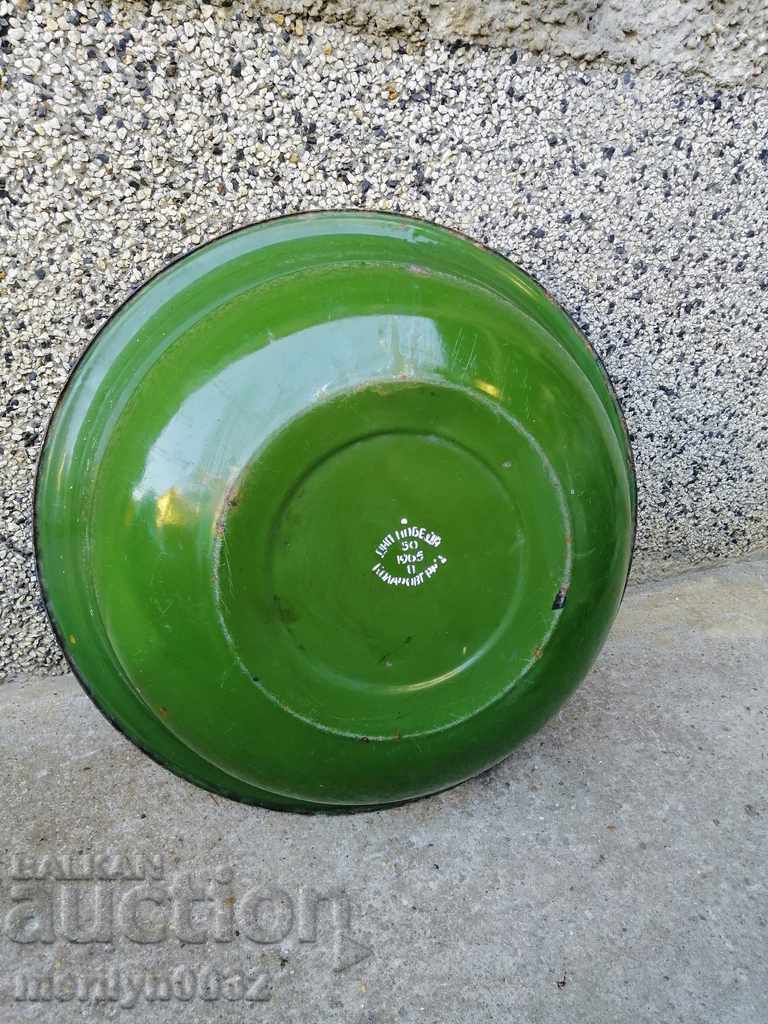 Аукцион Емайлиран леген, корито с надпис Коларовград, съд с емайл Аукцион Емайлиран леген, корито с надпис Коларовград, съд с емайл