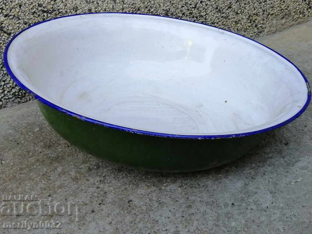 Емайлиран леген, корито с надпис Коларовград, съд с емайл - 5 Емайлиран леген, корито с надпис Коларовград, съд с емайл - 5