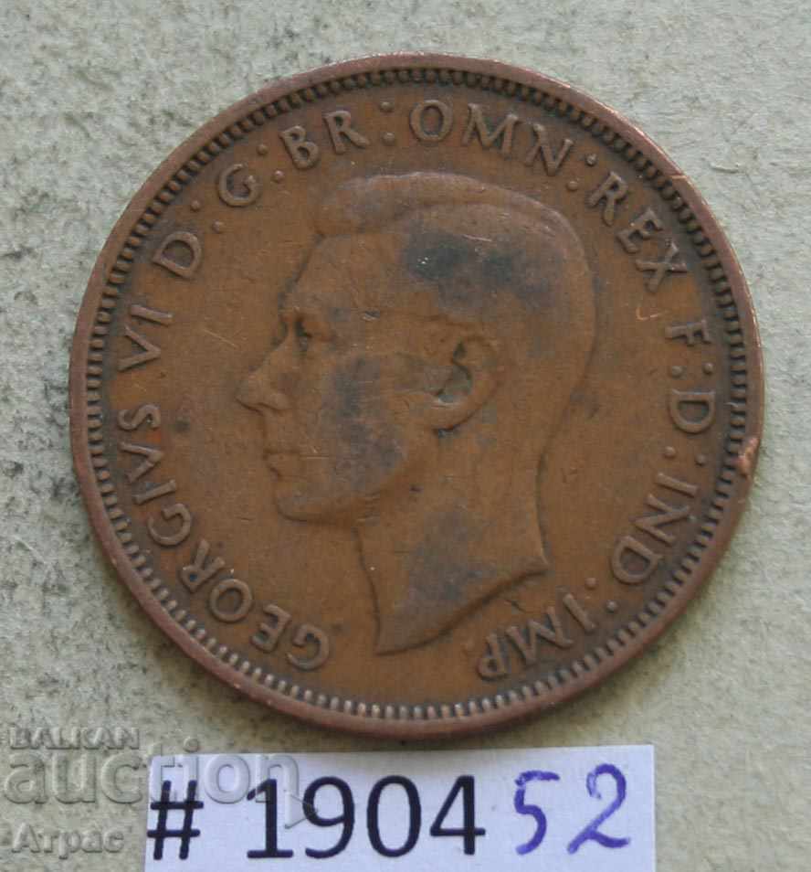 1/2 пени  1942  - Великобритания с цена € 0.51 | 1.00 лв.