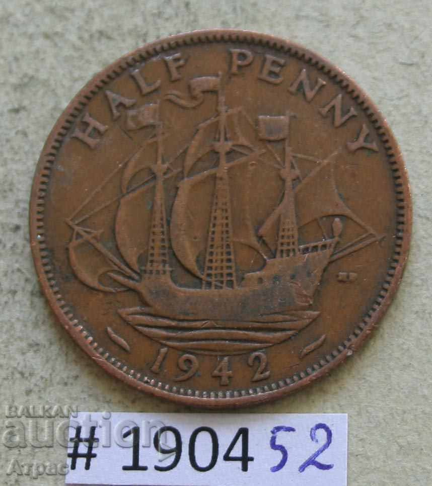 1/2 penny 1942 - UK