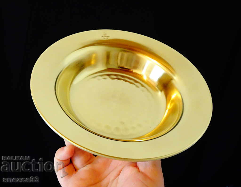 Swedish bronze plate Skultuna, marked Swedish bronze plate Skultuna, marked