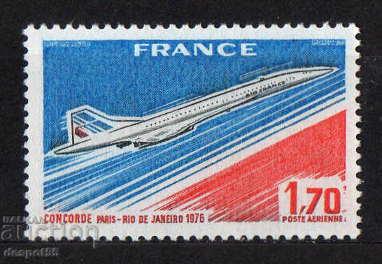 1975 Franța. Primul zbor la Concorde, Paris-Rio De Janeiro.