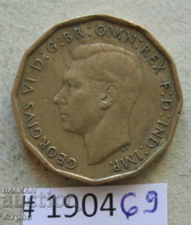 3 pense 1945 Marea Britanie cu preț € 1.53 | 2.99 BGN