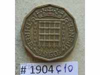 3 pence 1960 Marea Britanie