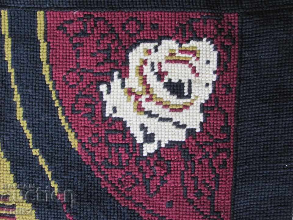 19th Century Hand Embroidered Carpet, Covior - 6 19th Century Hand Embroidered Carpet, Covior - 6