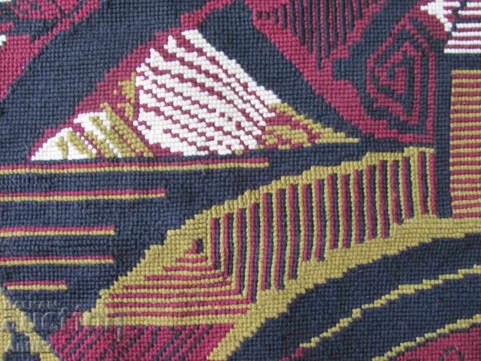 19th Century Hand Embroidered Carpet, Covior - 7 19th Century Hand Embroidered Carpet, Covior - 7