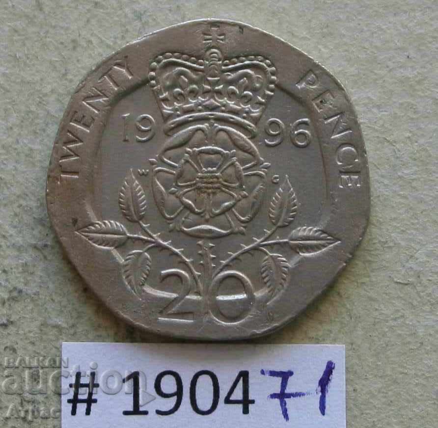20 пенса 1996   Великобритания