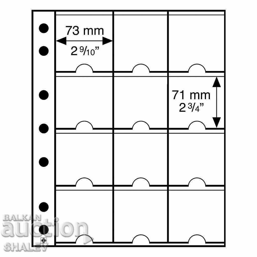 Φύλλα νομισμάτων GRANDE M12K (DIN A4) - 5 τμχ/συσκευασία. (895)