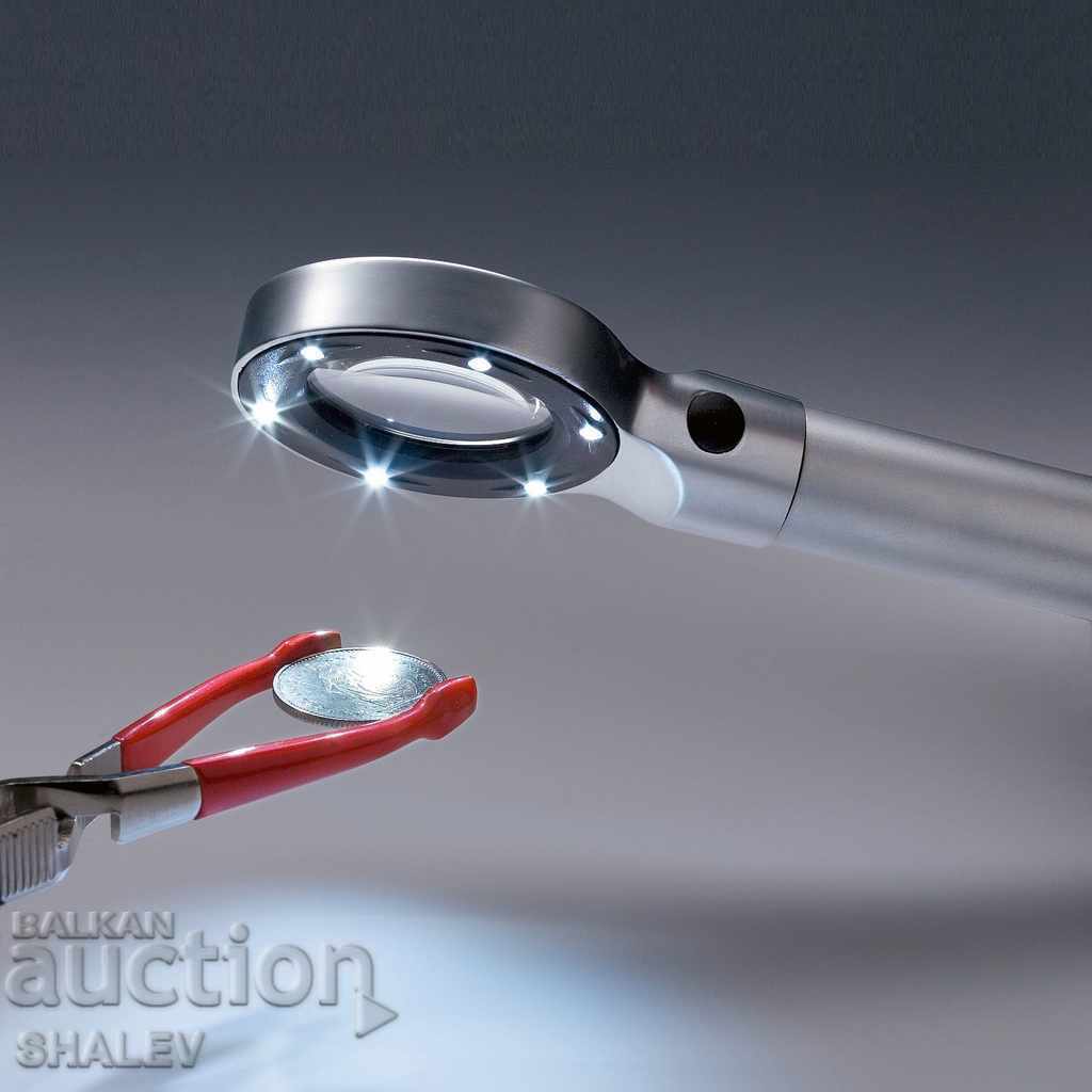 Lupă de mărire "Leuchtturm" LED 3,2x cu lumină (3299)