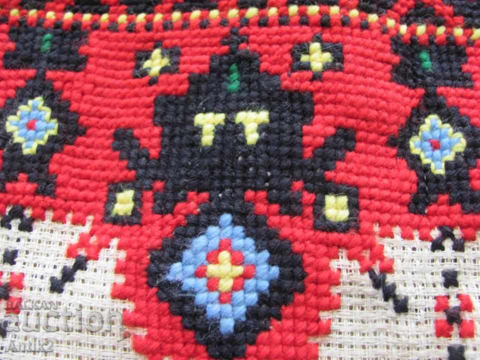 19th Century Folk Art Hand embroidered Pillow - 5 19th Century Folk Art Hand embroidered Pillow - 5