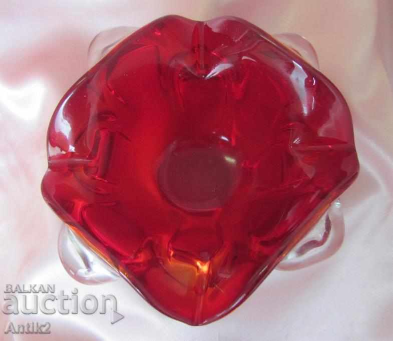 Delivery of Old Morano Crystal Glass Massive Cup Delivery of Old Morano Crystal Glass Massive Cup