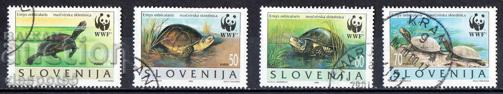 1996. Slovenia. WWF - țestoasă europeană.