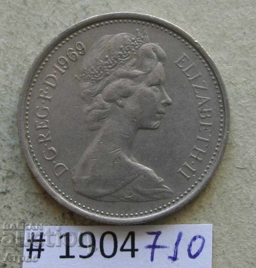 5 pene 1969 Marea Britanie cu preț € 0.20 | 0.39 BGN