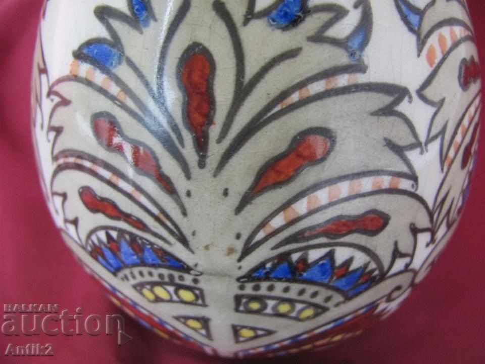 19th Century Porcelain Folk Art Macedonia Vase - 6 19th Century Porcelain Folk Art Macedonia Vase - 6