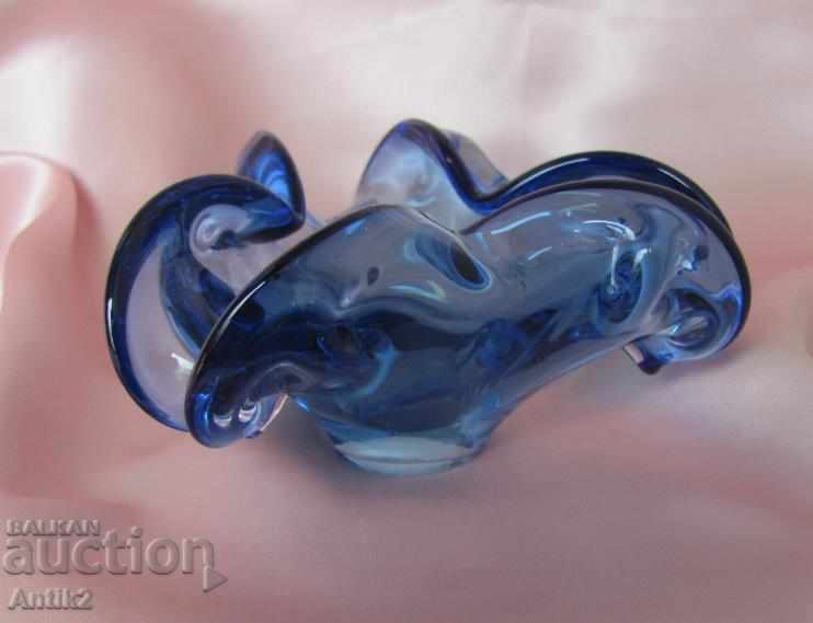 Auction  Star Morano Crystal Glass Ashtray