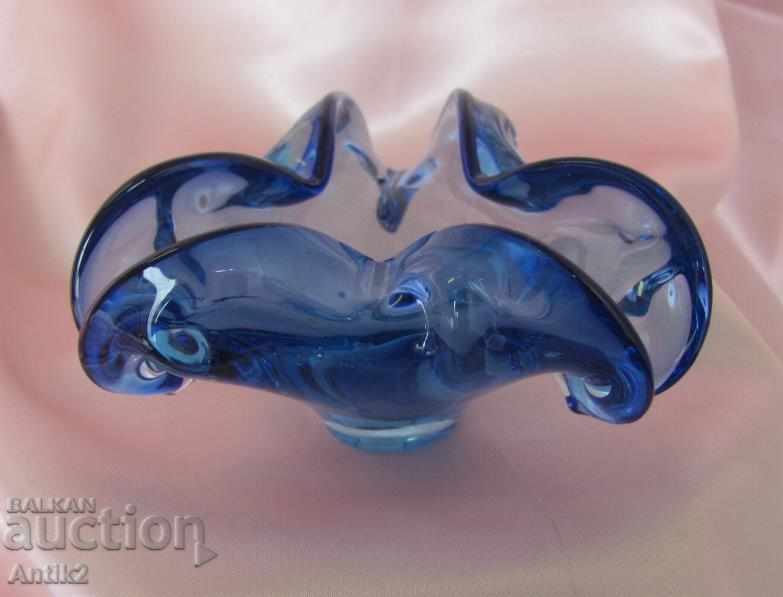 Star Morano Crystal Glass Ashtray - 6