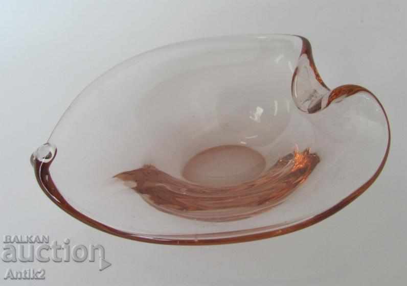 Auction Star Morano Crystal Glass Ashtray Auction Star Morano Crystal Glass Ashtray