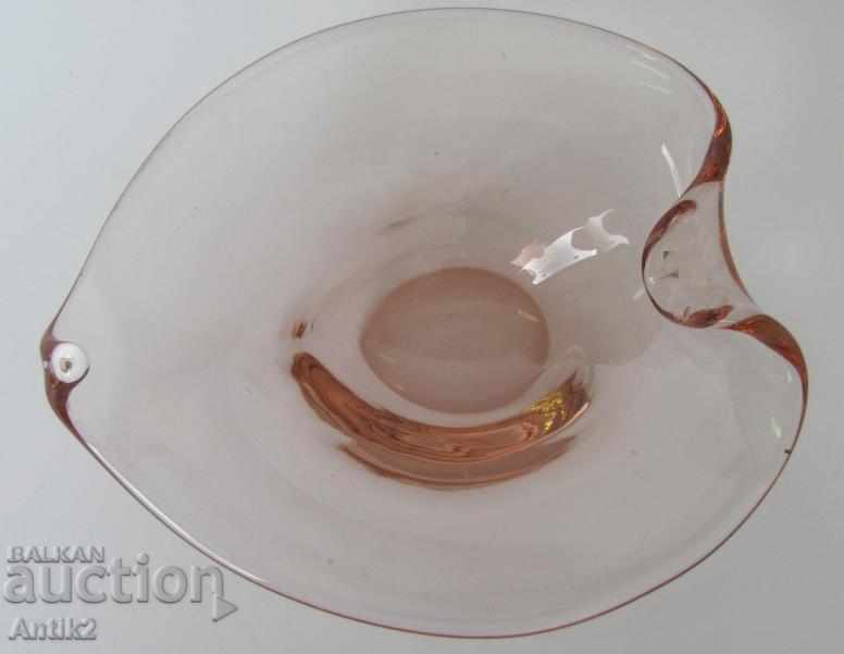 Star Morano Crystal Glass Ashtray - 6 Star Morano Crystal Glass Ashtray - 6