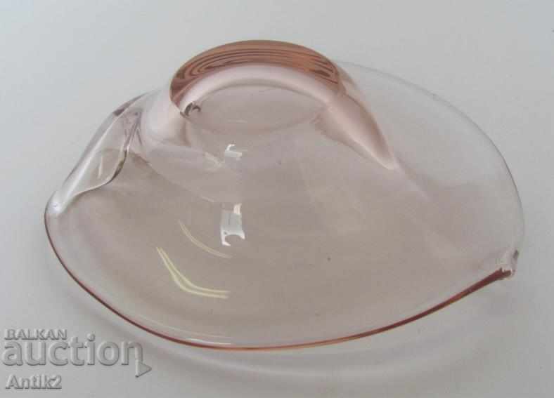 Star Morano Crystal Glass Ashtray - 7 Star Morano Crystal Glass Ashtray - 7